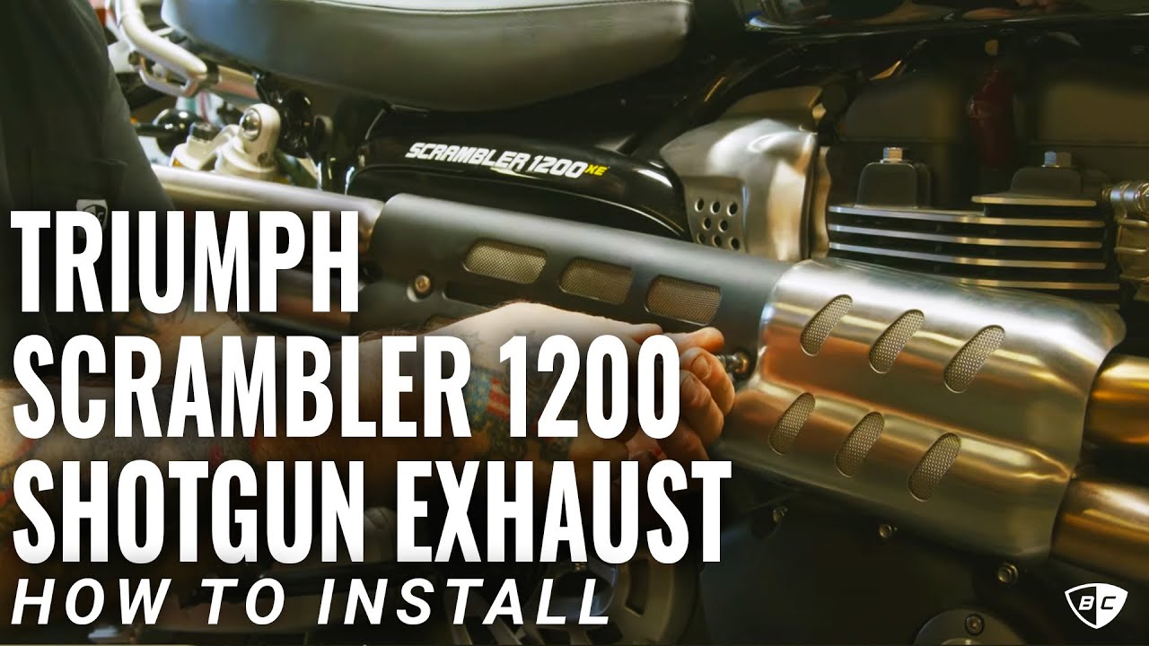 How to install Shotgun Exhaust for Triumph Scrambler 1200 | British Customs