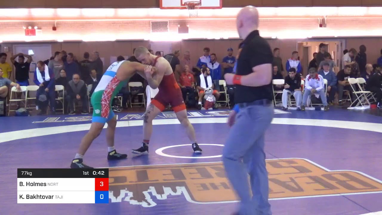 77 Kg Prelims Britton Holmes Northern Michigan USOEC Vs Khasanov Bakhtovar Tajikistan
