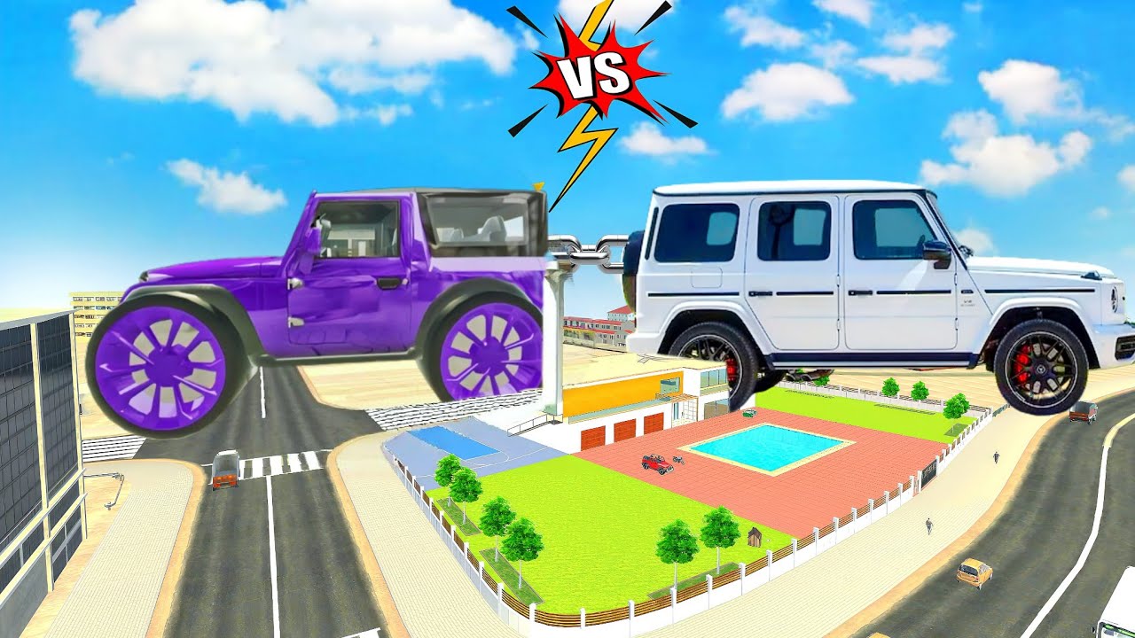 🎯Jack Modified Thar 🚙 Vs 🚗 G Wagon 2 Chain ⛓️‍💥 Indian Theft Auto Simulator💥