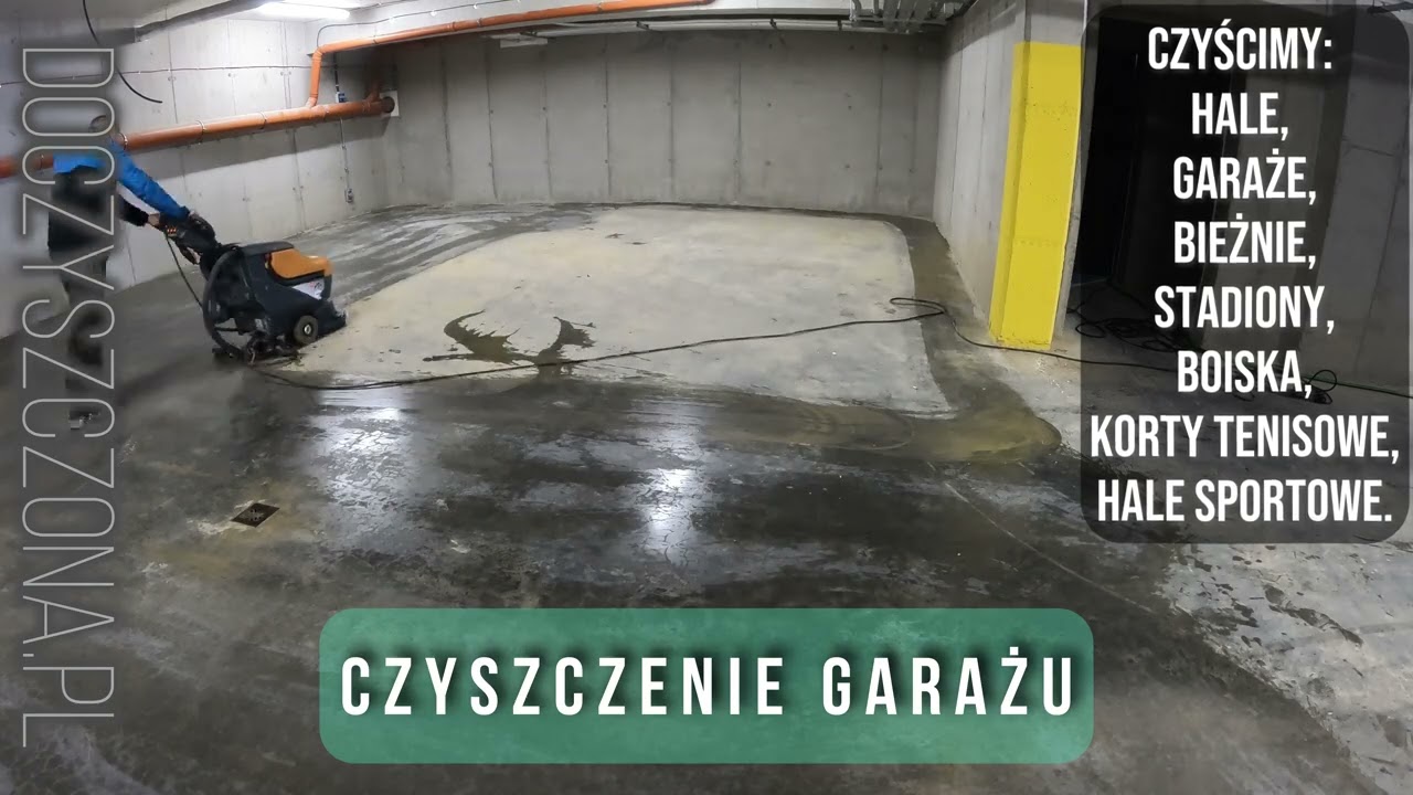 PROFESJONALNE CZYSZCZENIE POSADZKI BETONOWEJ Z UŻYCIEM SZOROWARKI #myciehali #czyszczenieposadzki