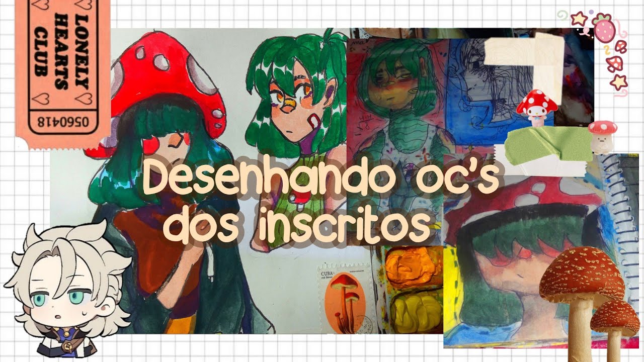 Recriando oc's dos inscritos #2 - Oc da @/artdamia 🍄🍓