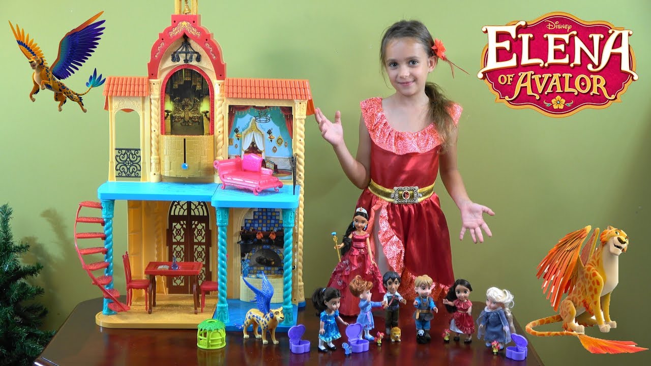 Elena of Avalor and Frozen Anna and Elsa Royal Visit Story with Elena of Avalor Castle and Princess