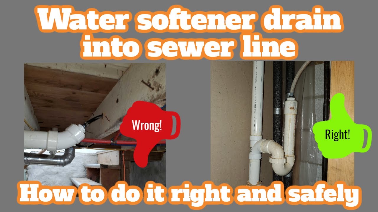 How to properly install a water softener drain into a sewer pipe