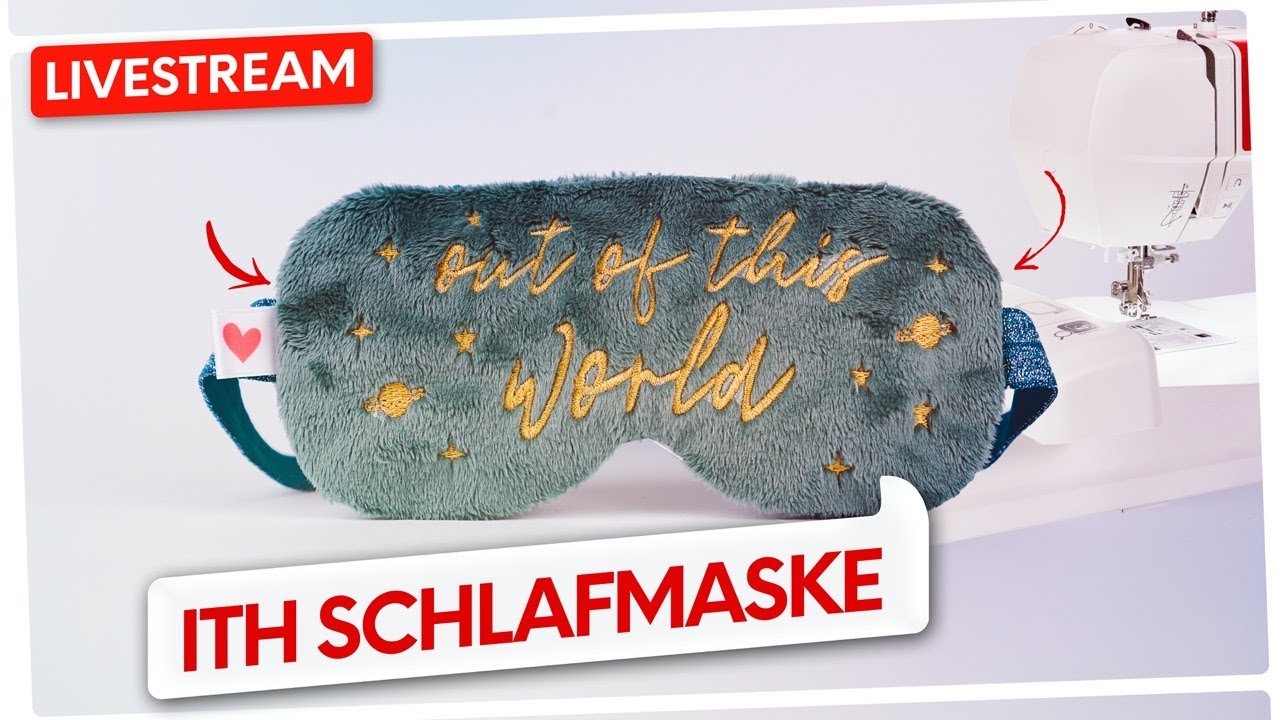 🔴🧵 #36 LIVE STICKEN:  ITH Stickdatei sticken (OOTW Schlafmaske)