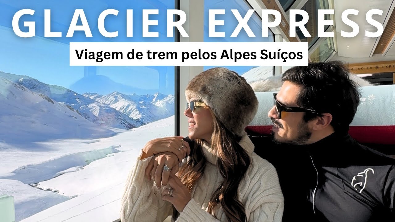 Viagem de trem no inverno pela Sui&ccedil;a com o GLACIER EXPRESS.