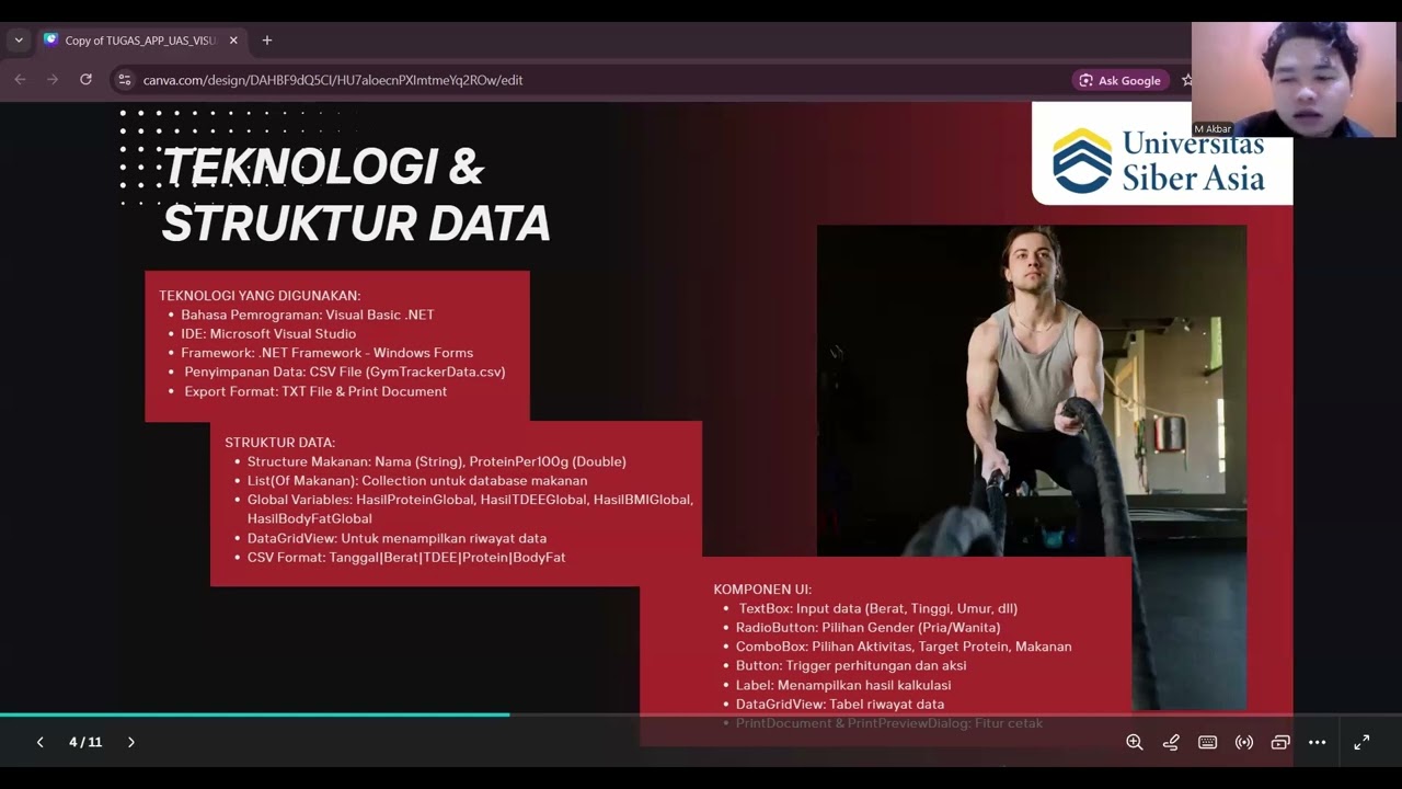 Presentasi Aplikasi GYM&Health Calculator
