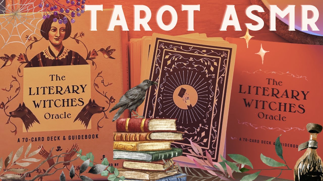ASMR | Literary Witches Tarot Flip-Through 🌞🌜🔮 Whisper & soft-spoken, tapping, shuffling cards