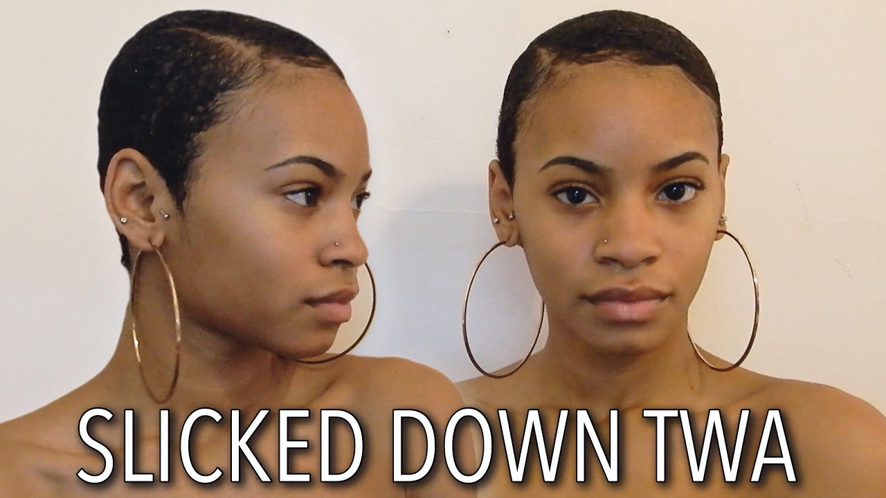 Slicked Down TWA 4C Hair