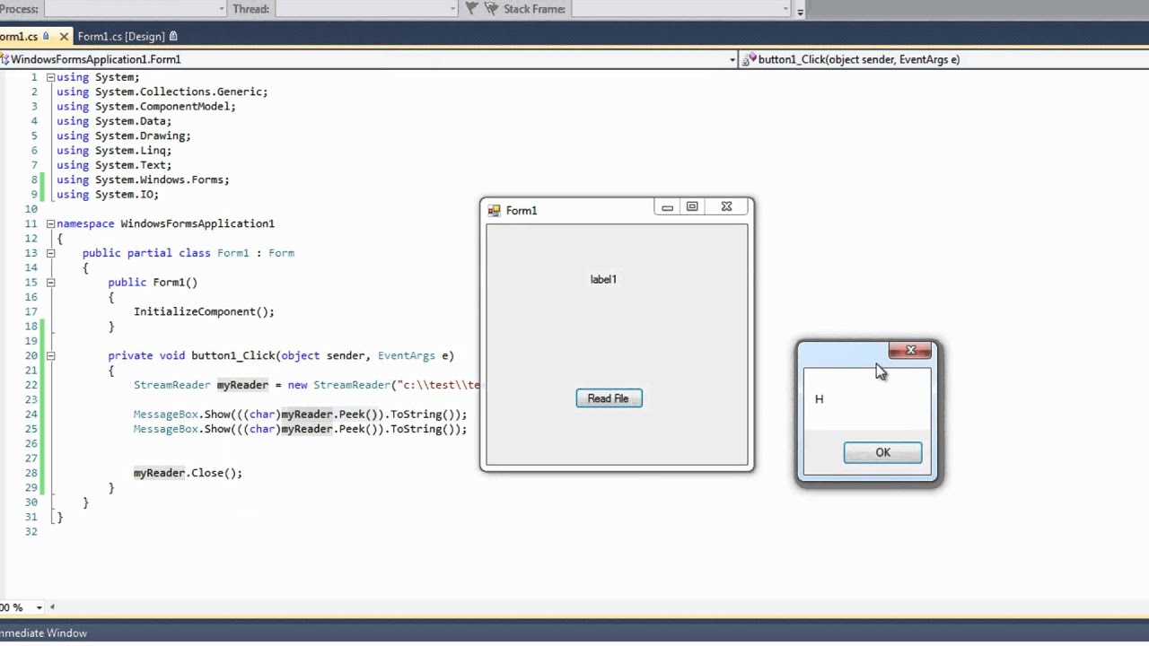 Windows Programming Part 11.3: StreamReader