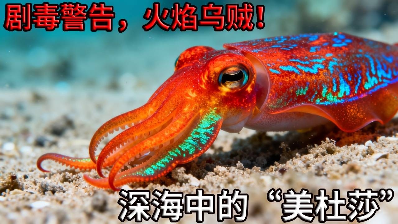 别被他的外表骗了！揭秘火焰乌贼：深海里最会“玩火”的伪装大师！【奇奇de海洋】