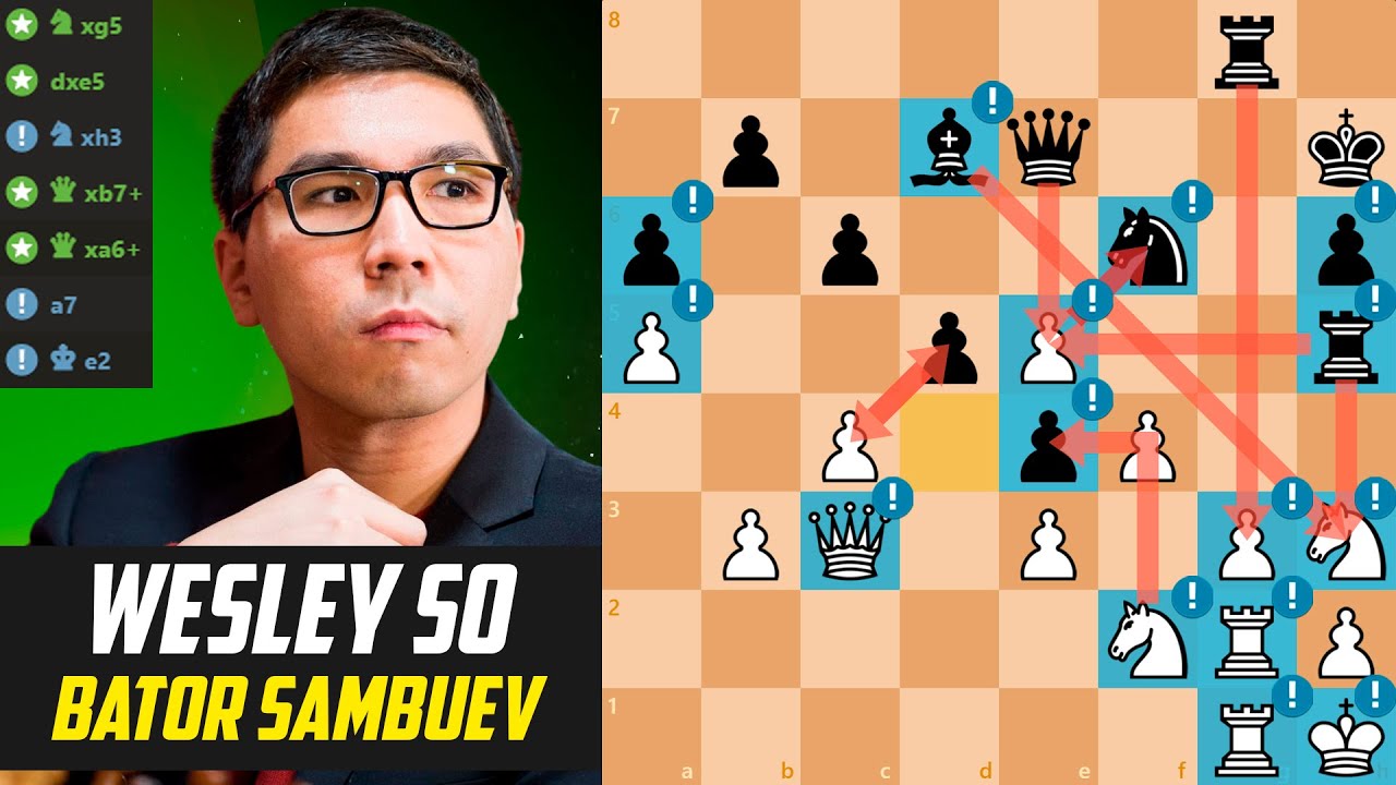 ♟️Wesley So CRUSHES Bator Sambuev With a Queen March and a Final Pawn Push! [Stockfish 17]