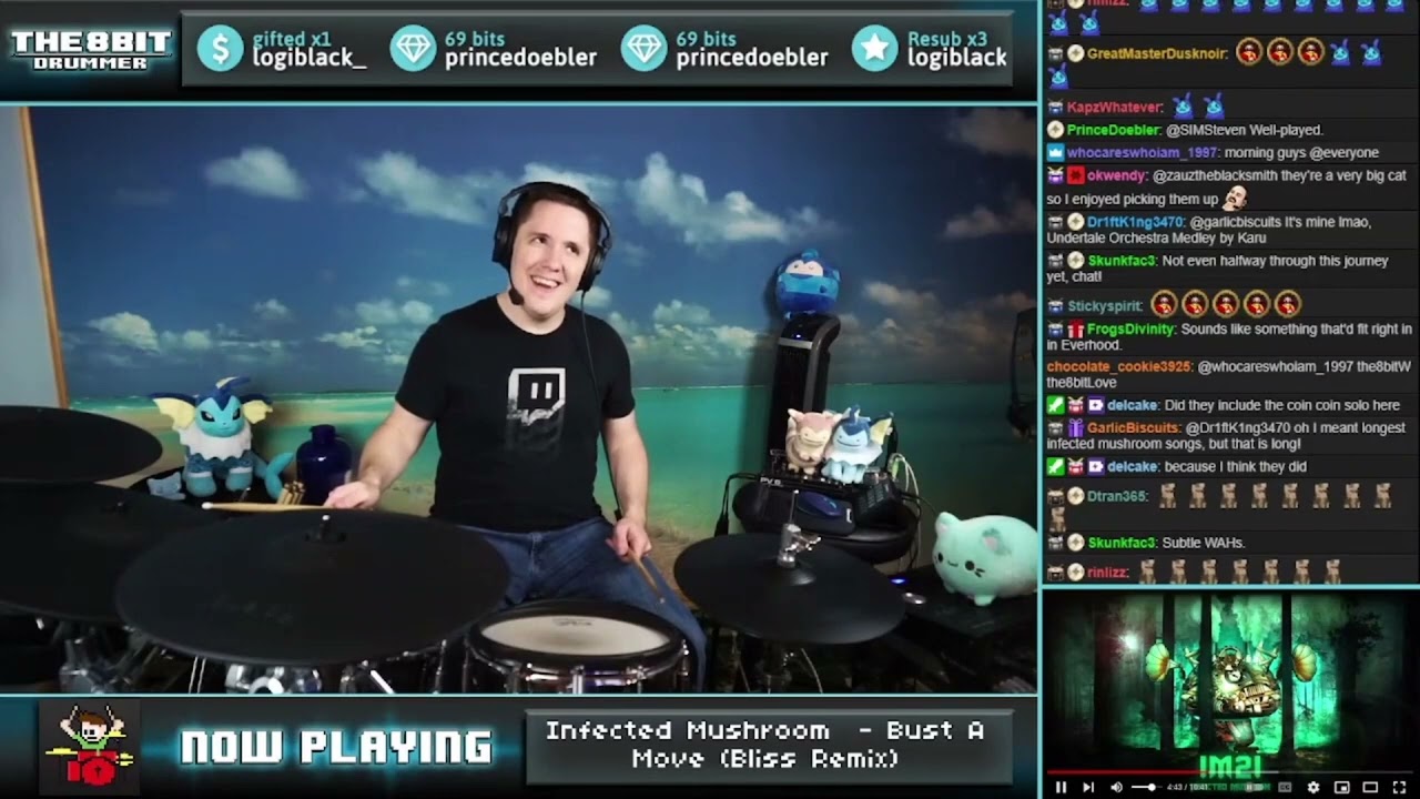 The8BitDrummer plays Infected Mushroom - Bust A Move (Bliss Remix)