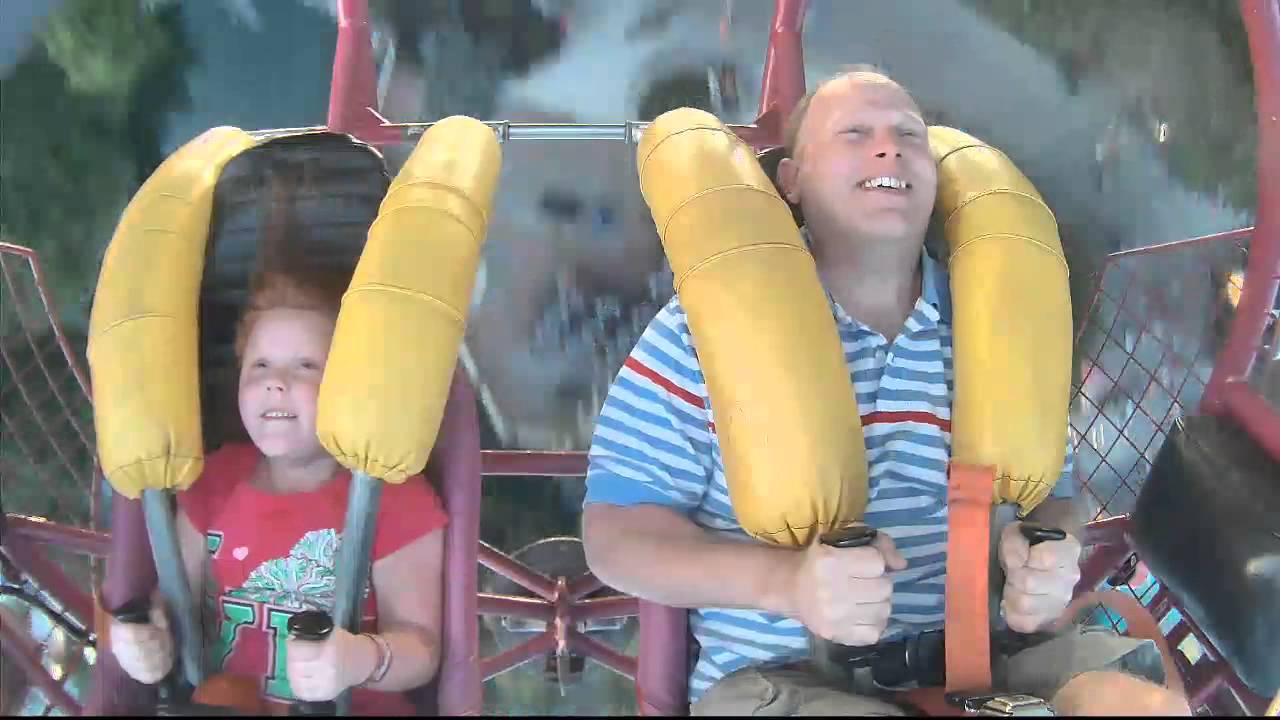 Ed & Abby Riding Sling Shot at King's Island