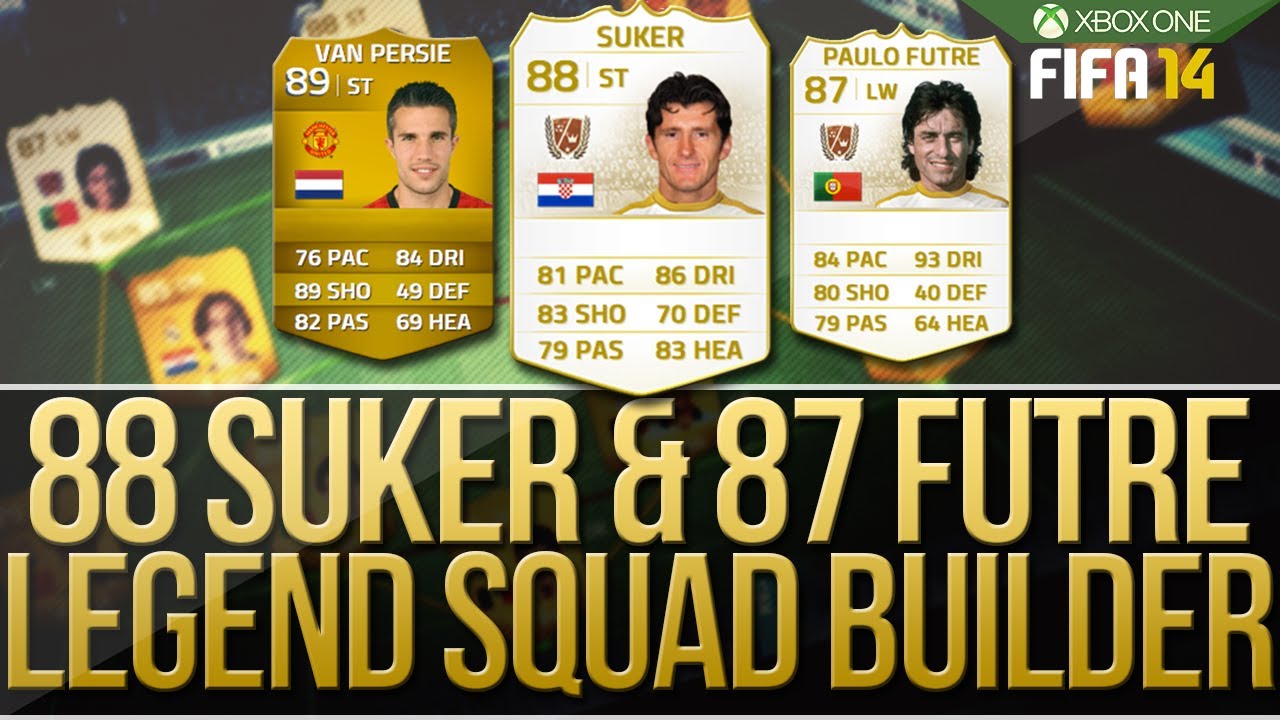 88 SUKER & 87 FUTRE LEGEND SQUAD BUILDER! NEXT GEN FIFA 14 ULTIMATE TEAM!