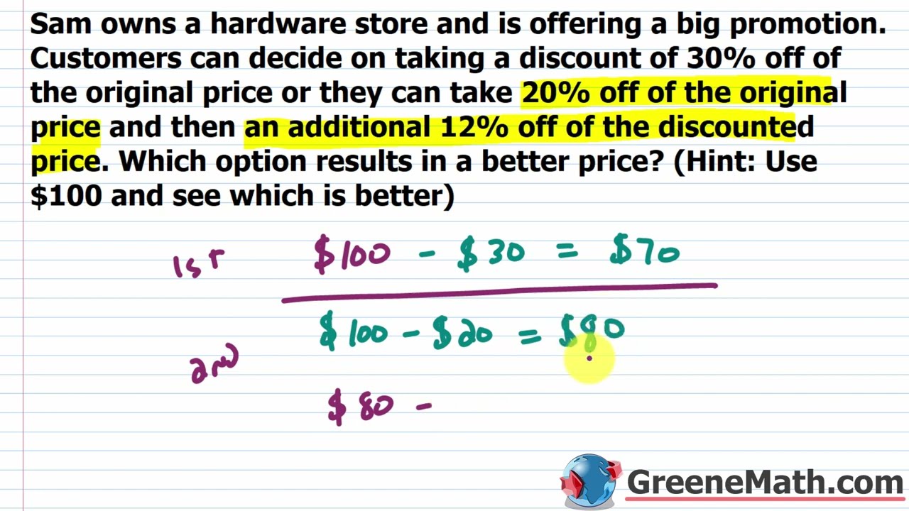 Percent Word Problems Practice Test Full Solutions