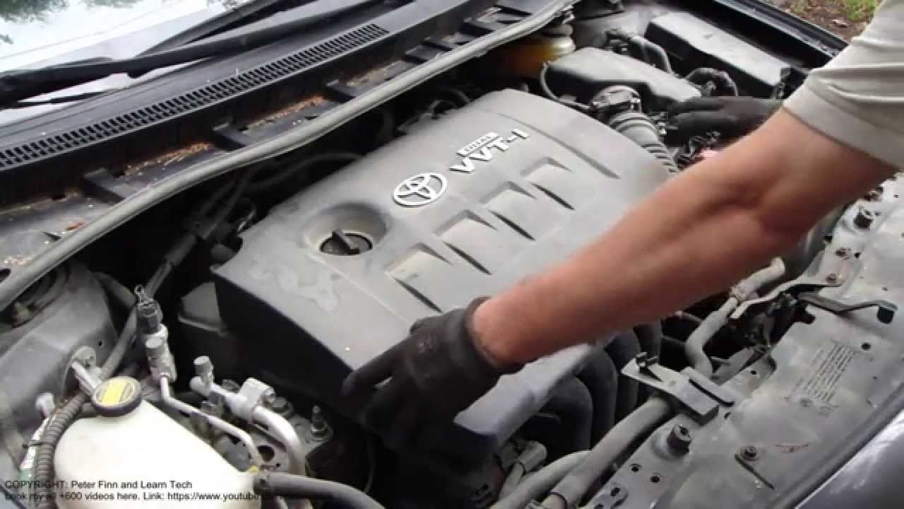How to replace plastic engine cover Toyota Corolla. Years 2007 to 2014.