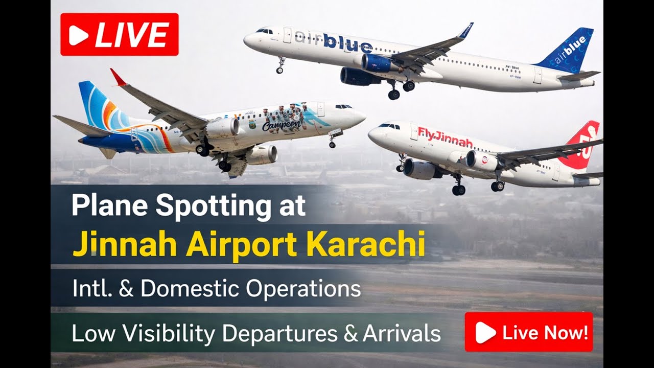 LIVE :  Plane Spotting - Jinnah Intl. Airport Karachi - 12 & 13 Jan 2026