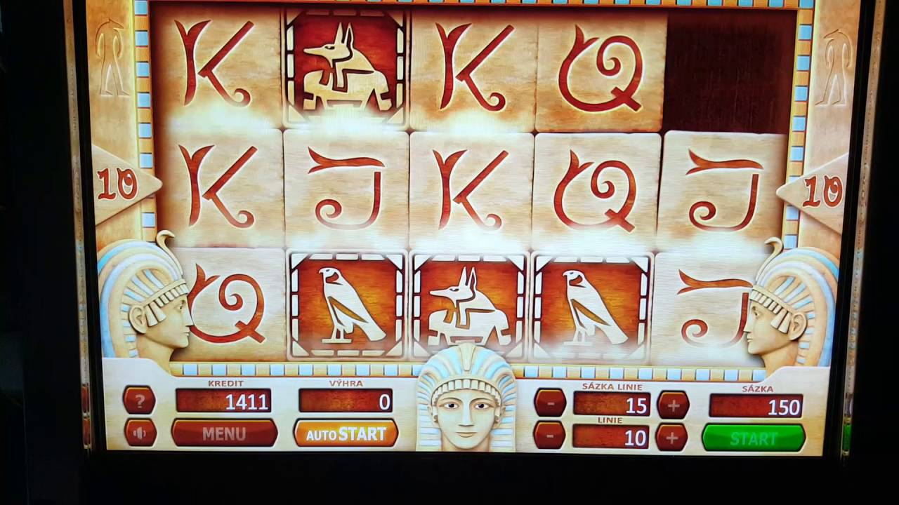Výhra SCATTER s bonusovou hrou (FREE SPINS) ve hře KAJOT Secrets of Egypt