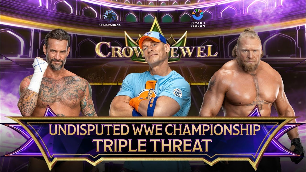 WWE 2K25 CM Punk Vs John Cena Vs Brock Lesnar Championship Match 