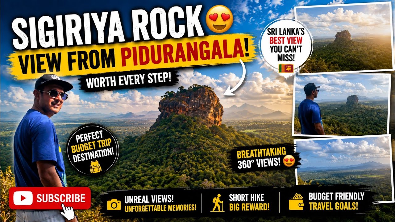 Best View of Sigiriya Rock 😍 | Budget Trip to Pidurangala