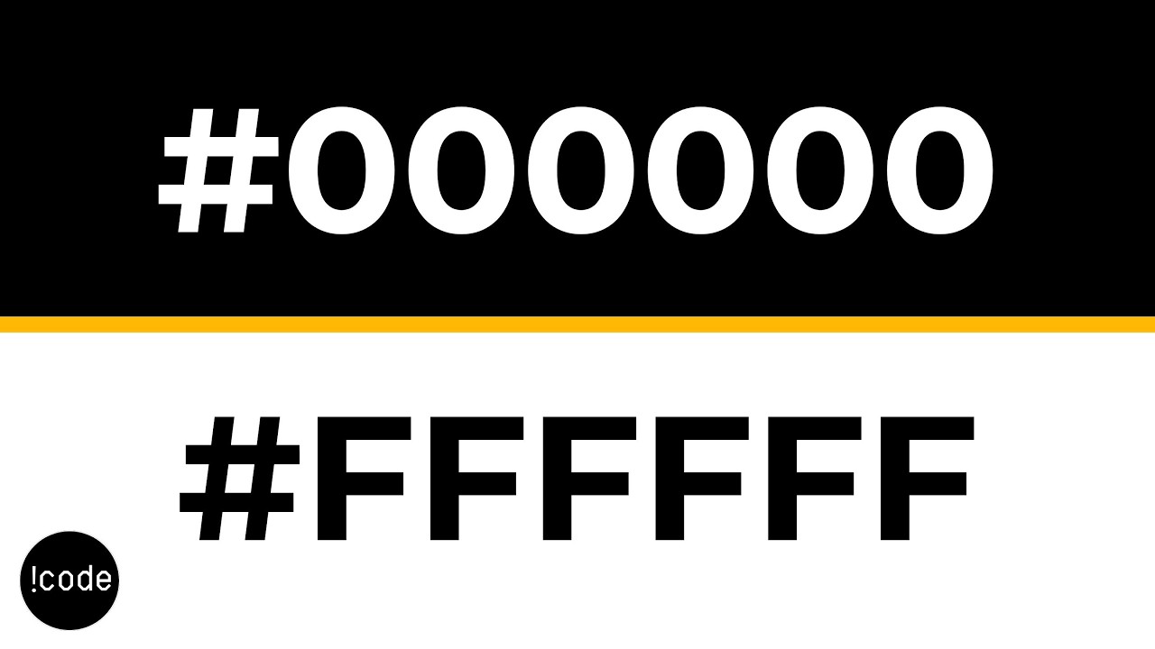Why is White #FFFFFF?