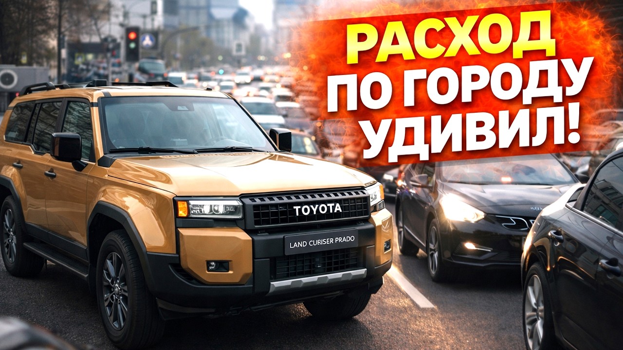 TOYOTA PRADO 250 дизель РАСХОД ПО ГОРОДУ УДИВЛЯЕТ!