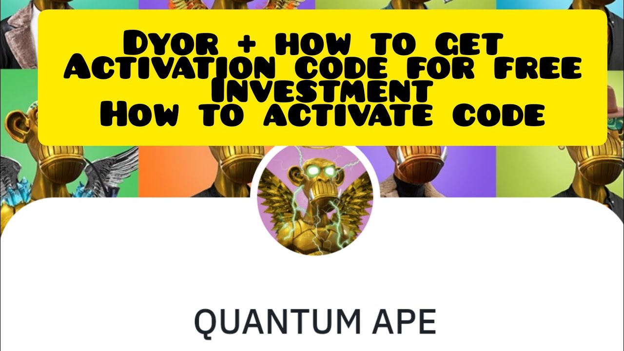 Quantum Ape Club - How to get & activate code / How to mint/harvest #quantumape #nft #mint2earn