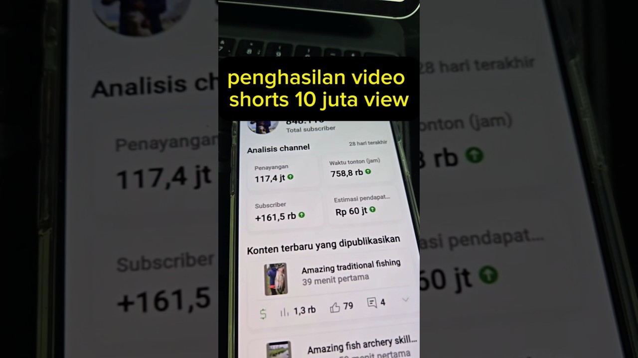 Penghasilan Video Shorts 10 Juta View ‼️Gaji YouTube shorts