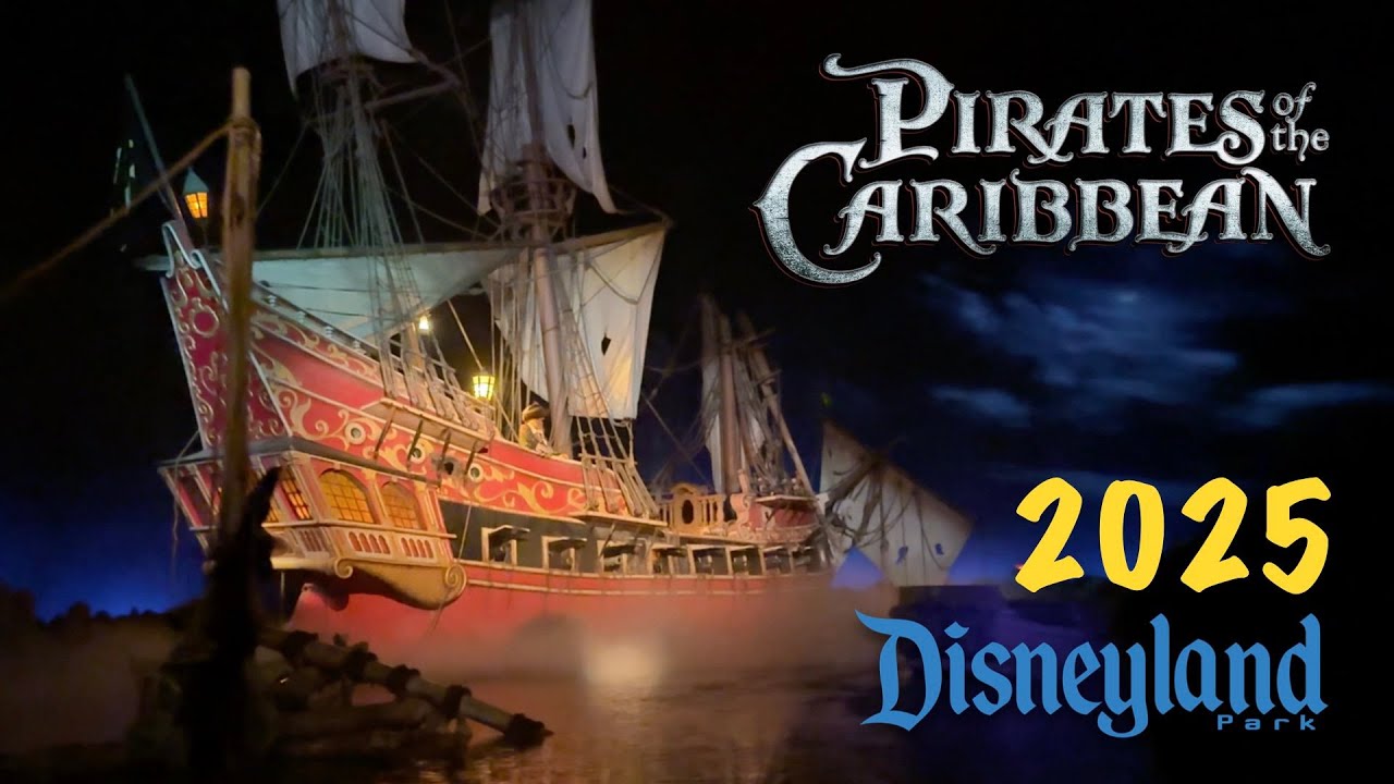 Disneyland Pirates of the Caribbean Ride 2025 - HD
