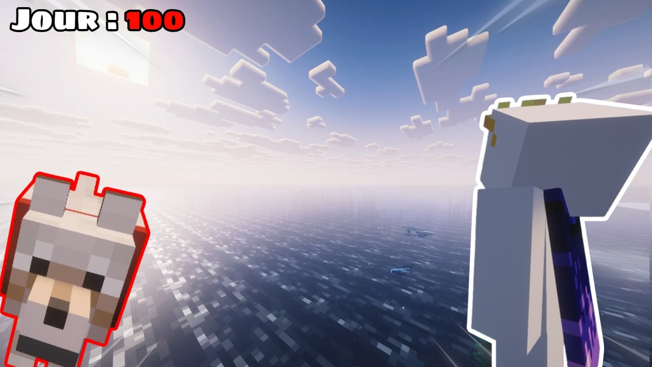 J'AI (re)ESSAYER DE SURVIVRE AU MILLIEU DE L'OCEAN SUR MINECRAFT
