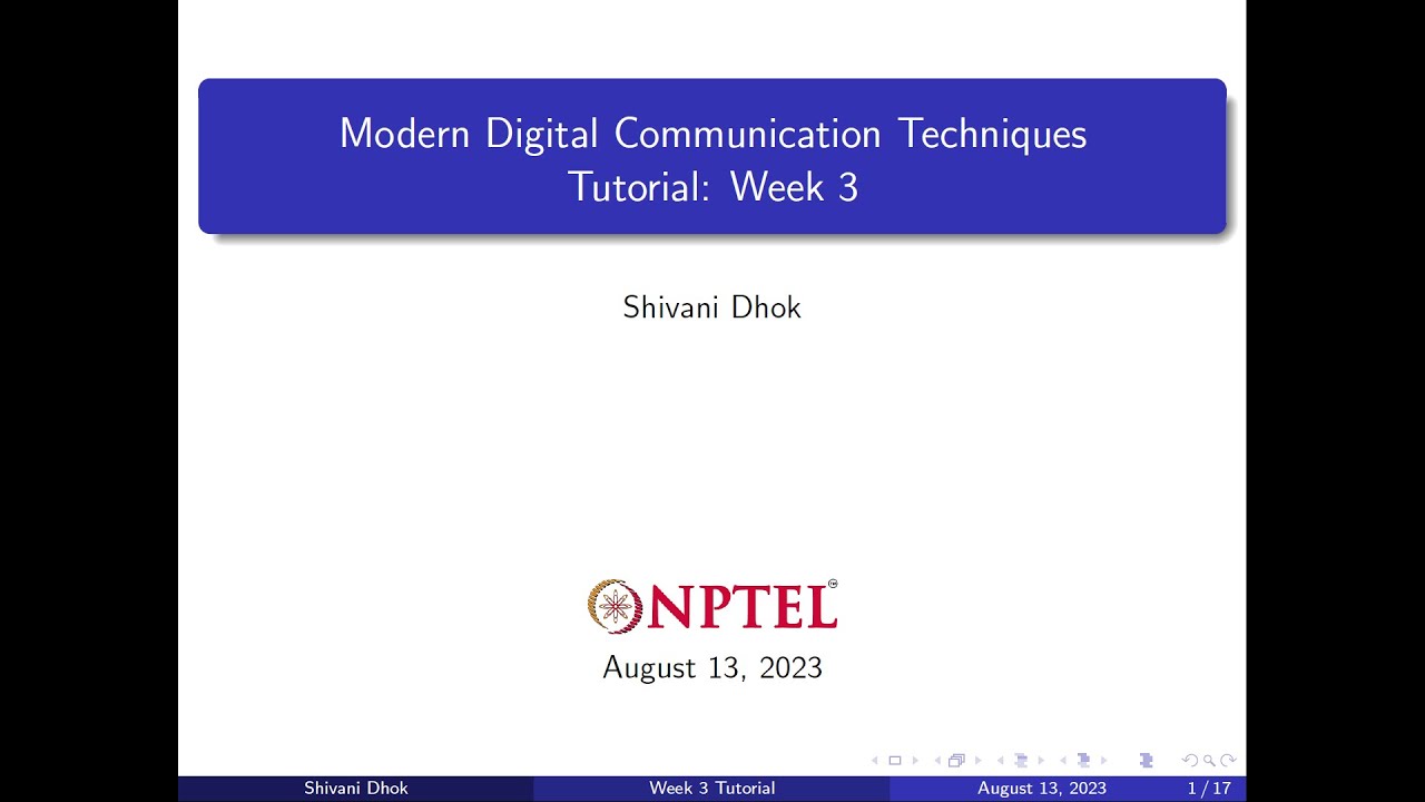 Week 3 || Solved Examples: Source codes & Sampling ||NPTEL|| Modern Digital Communication Techniques