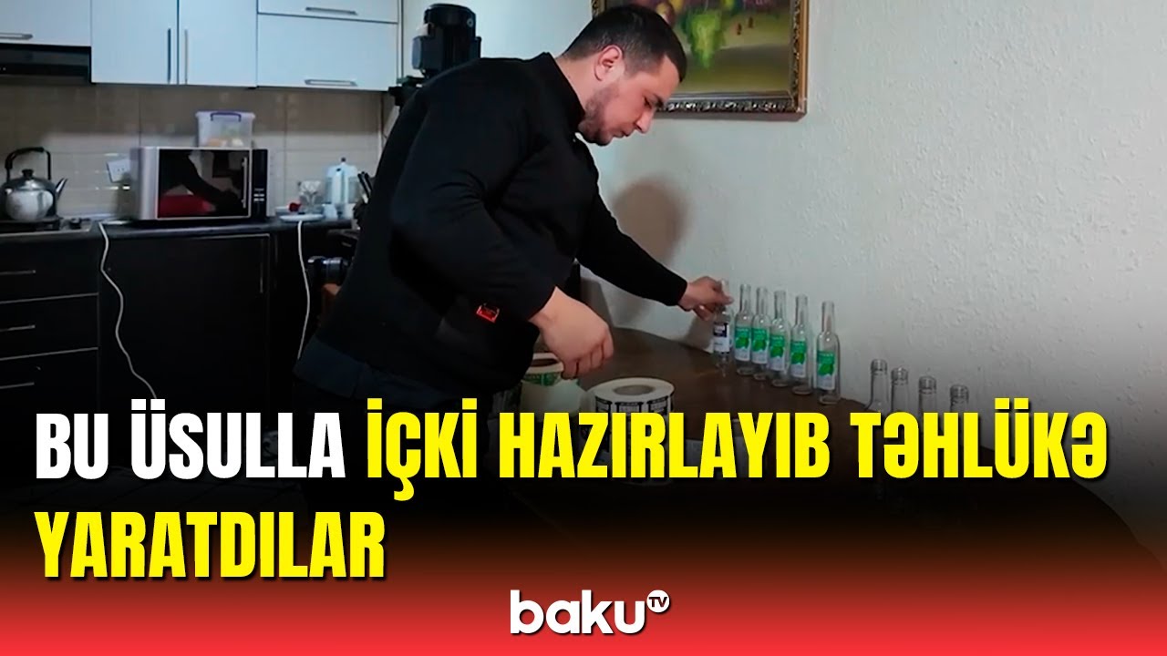 Saxta spirtli içki hazırlayan dəstə tutuldu | Gizli sexin ifşası