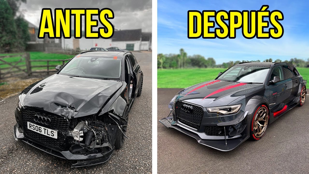 MONTAJE COMPLETO - RECONSTRUCCI&Oacute;N DE UN AUDI RS6 DA&Ntilde;ADO EN UN ACCIDENTE