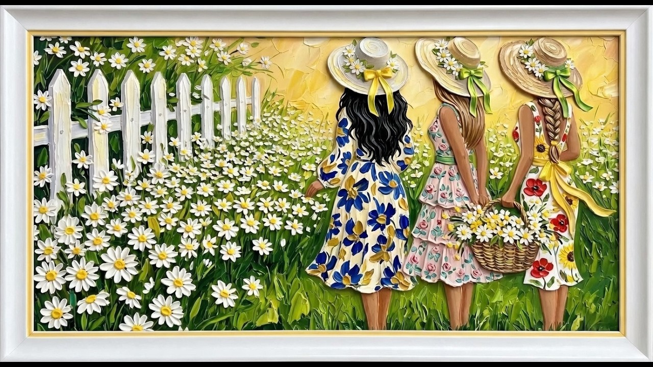 Admiring Spring Daisies | 4K Frame TV Art | screensaver | Día de Margaritas | वसंत की डेज़ी