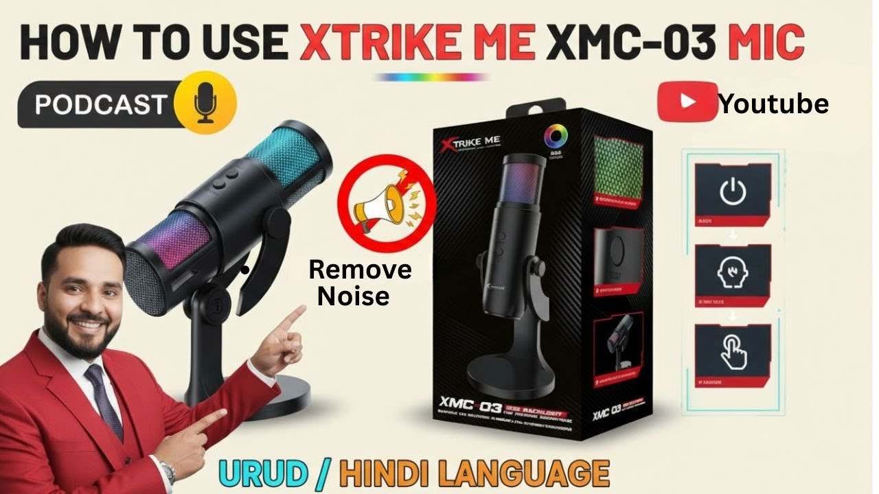 Xtrike Me XMC-03 Mic Full Review & Tutorial: Best Budget RGB Gaming Mic? | Zeeshan Shkir