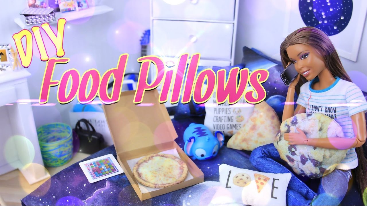 DIY - How to Make: Pinterest Craft Food Pillows - Dollhouse Accessories - Doll Crafts - 4K