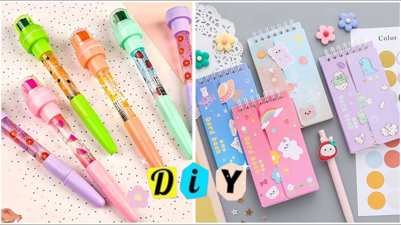 How to make easy stationery at home _ DIY craft with paper at home _ School supplies