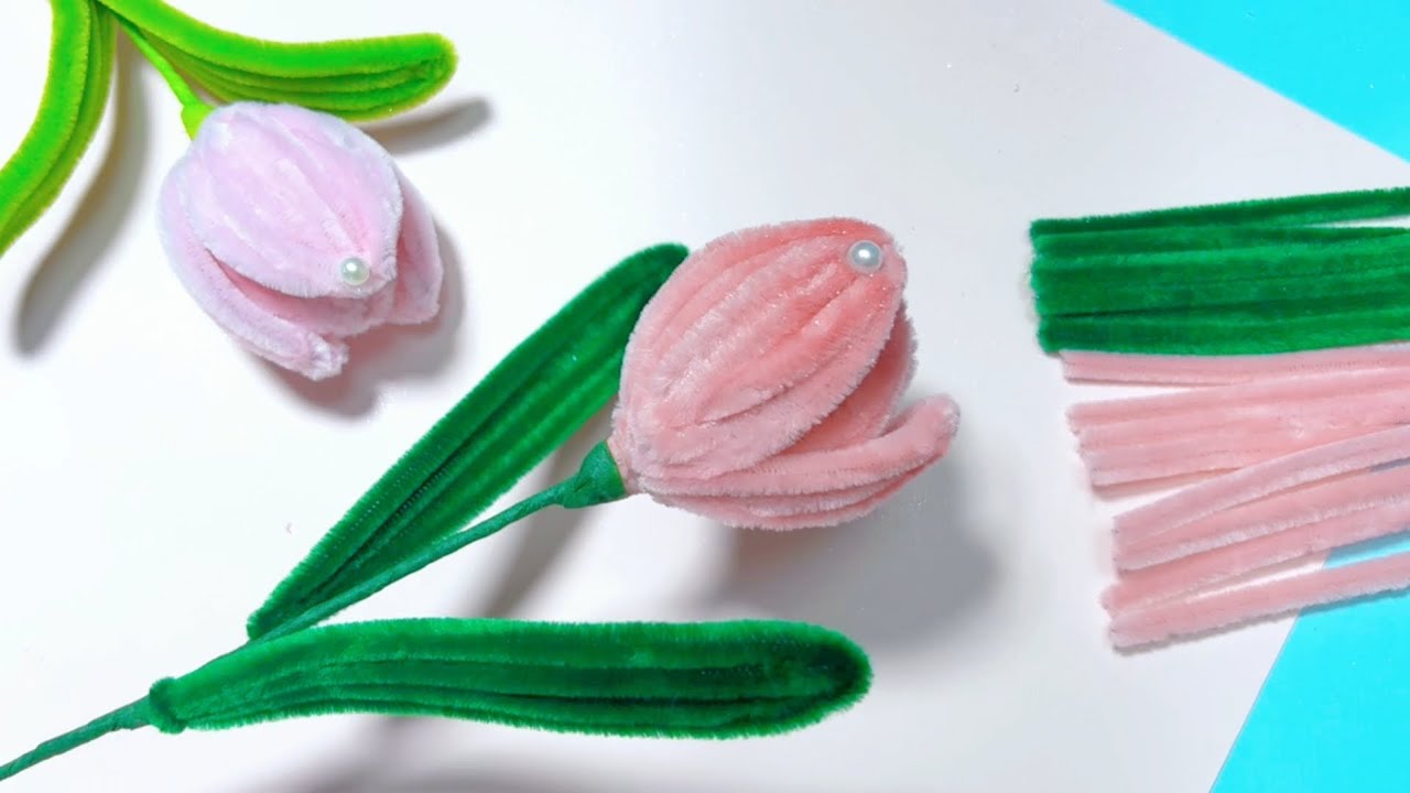 🌷DIY Tulips with Pipe Cleaners | Easy & Elegant Spring Flower Tutorial
