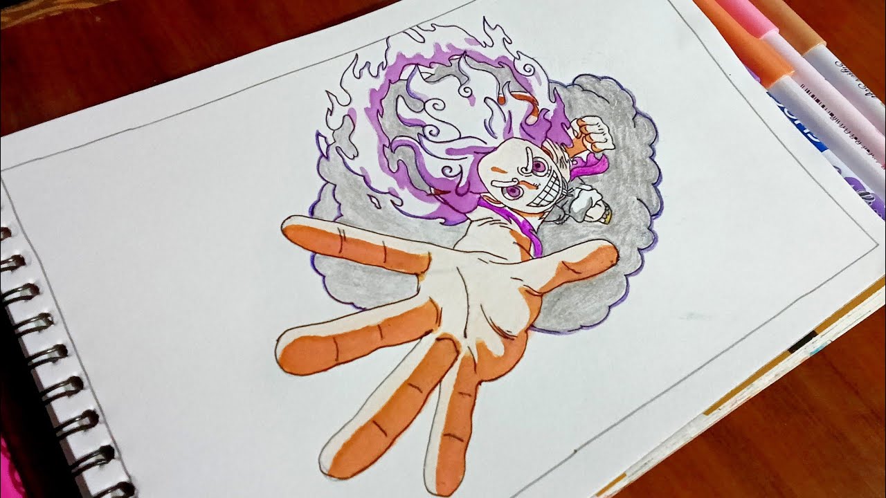 Complete Drawing Tutorial of Luffy Gear 5 | One Piece
