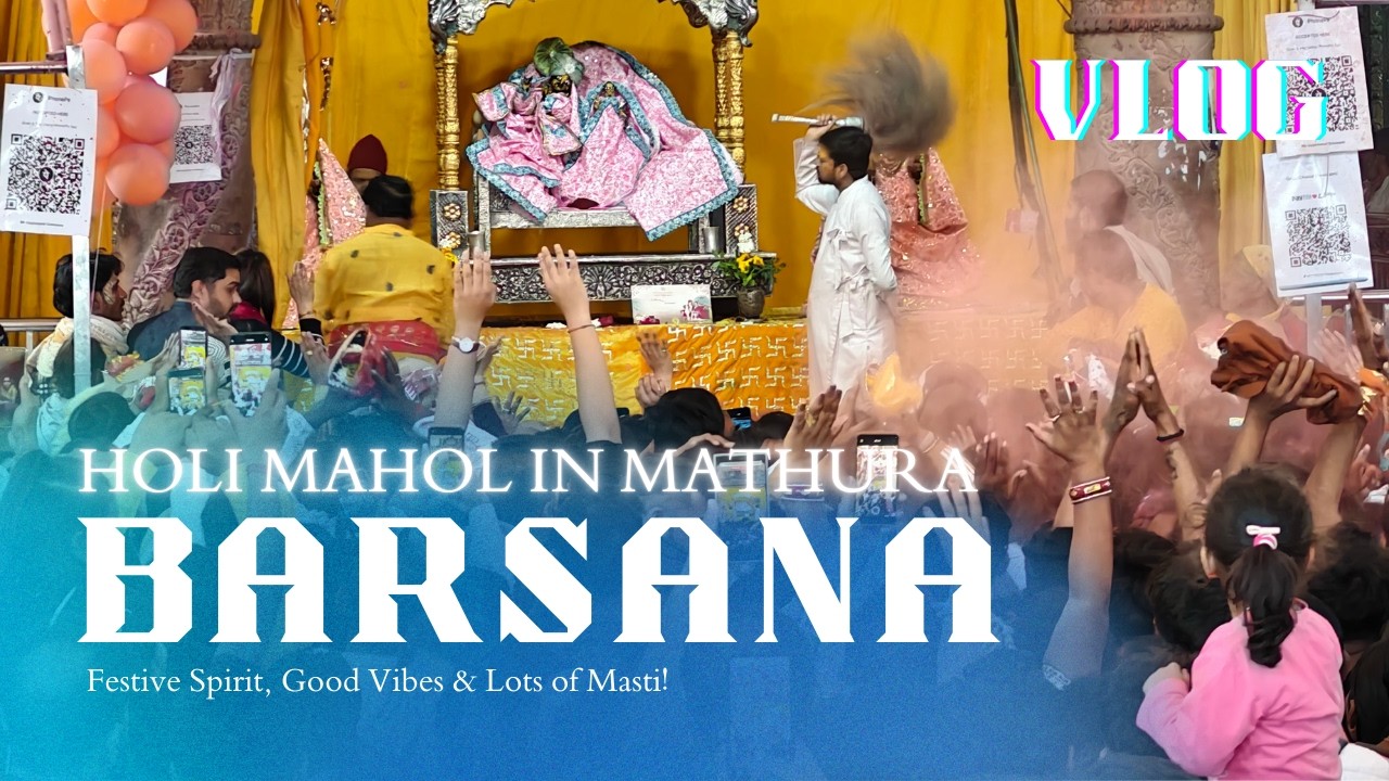 Barsana Holi Mahol 🌸🎨 | Experiencing the divine colors of Radha Rani at Ladli Ji Temple!