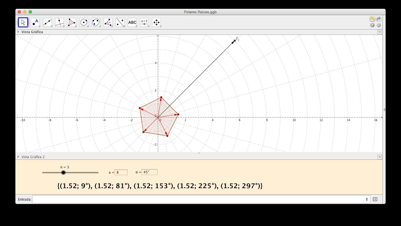 Los Números Complejos. Vídeo 4. Raíces de un número complejo con GeoGebra.