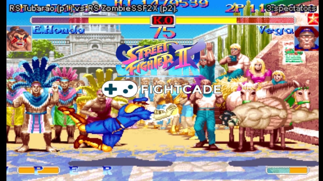 RS Tubar&atilde;o vs RS ZombieSSF2X Super Street Fighter 2X casuais no Fightcade