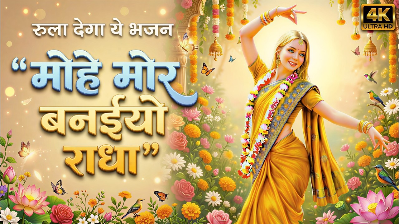 मोहे मोर बनइय्यो राधा |Mohe Mor Banaiyo Radha Apne Vrindavan Ko|Peaceful Radha Krishna Bhajan#radha