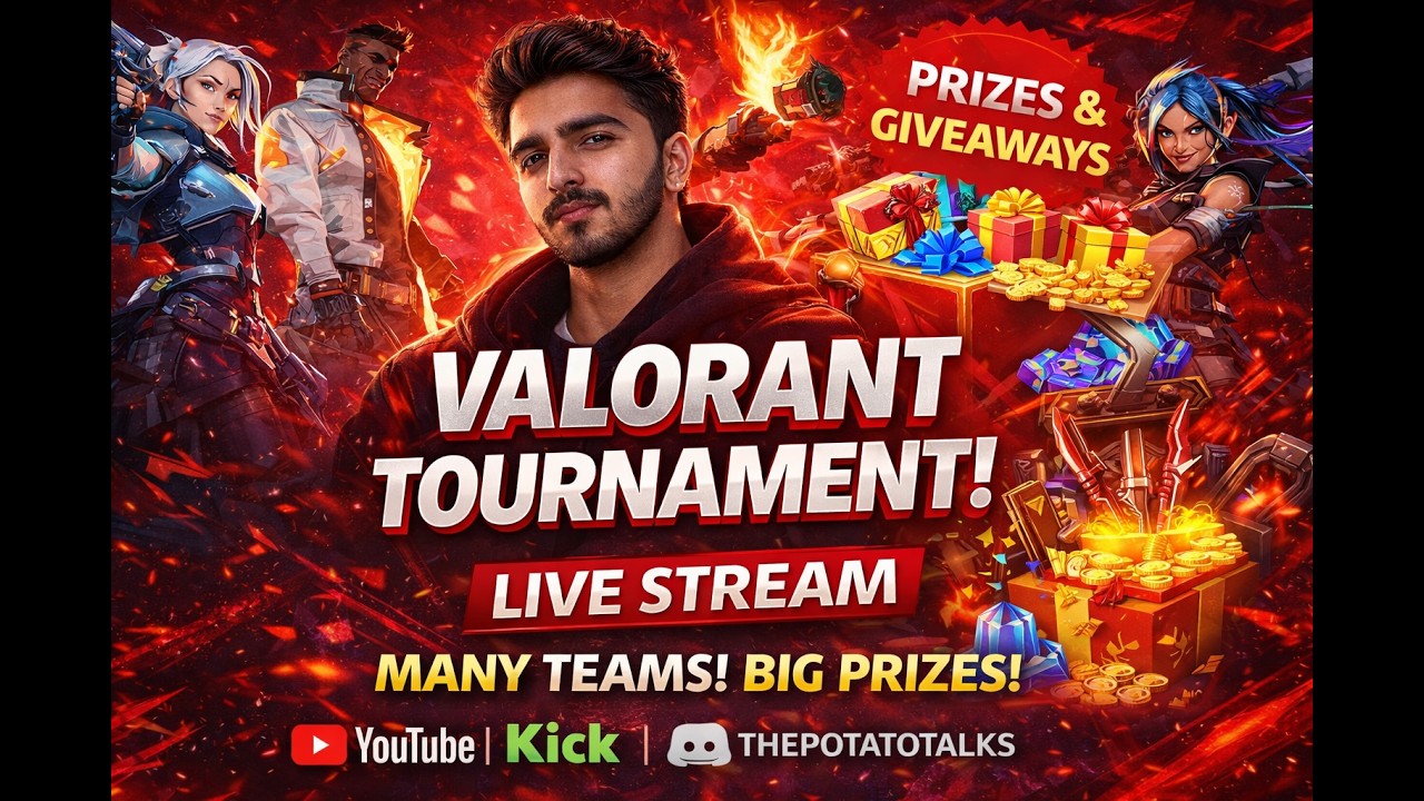 Register Your Team Now! | VALORANT TOURNAMENT LIVE | 6 Teams Battle for Glory + Giveaways 🎁