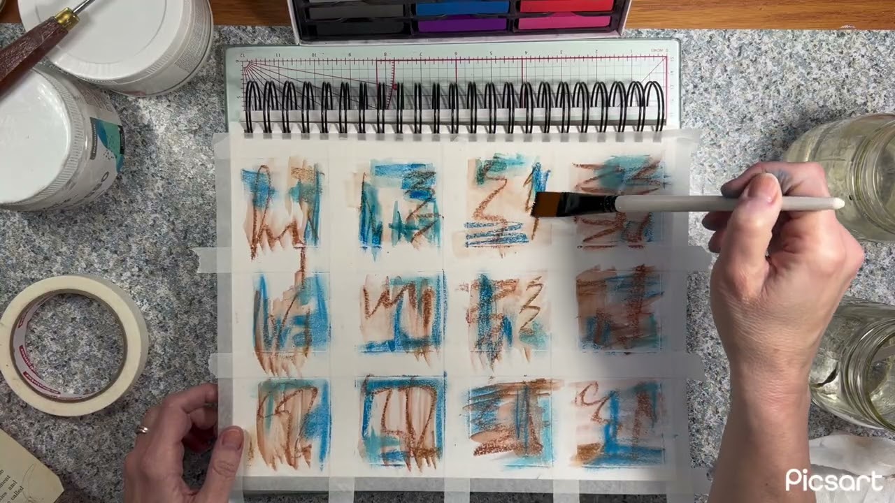 КОЛЛАЖ В ВИДЕ СЕТКИ - НОВАЯ ТЕХНИКА С ИСПОЛЬЗОВАНИЕМ МЕЛКА #thesimplecrafter #mixedmedia