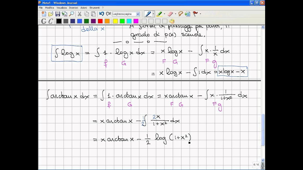 Analisi II - Lezione 24 - Ripasso tecniche di integrazione in una variabile