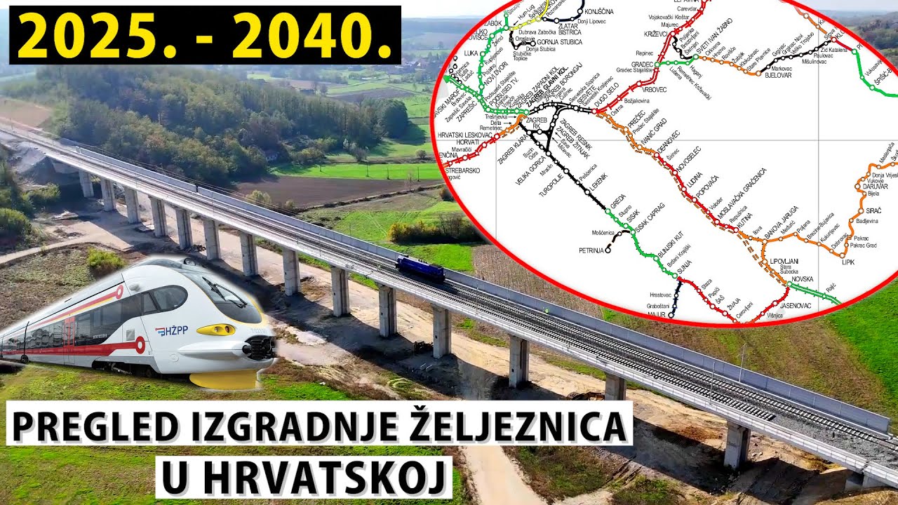 Pregled izgradnje i obnove željeznica u Hrvatskoj