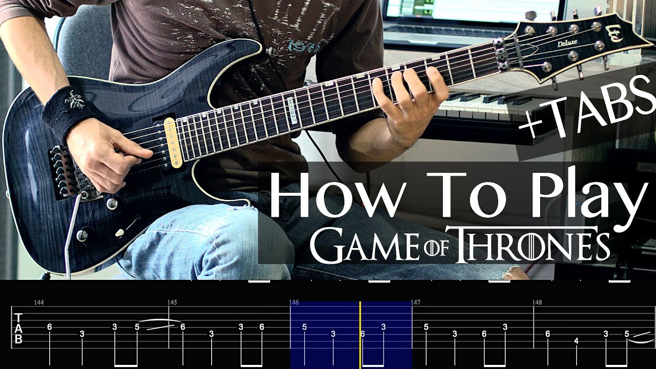 ♫ How To Play - Game Of Thrones on Guitar (Tabs included)