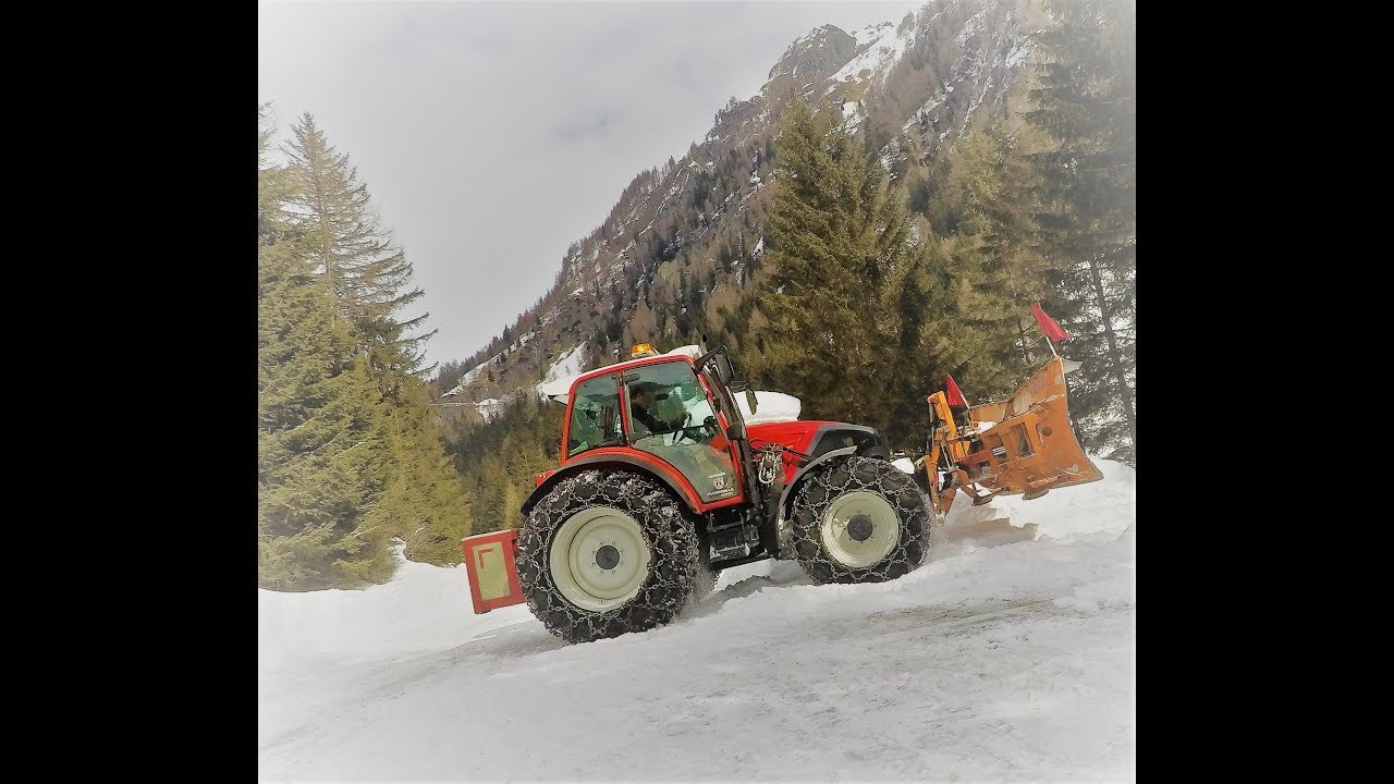 ❄️Winterdienst extrem❄️Lindner GEOtrac 94 bei Schneeräumung🚜O-Sound!