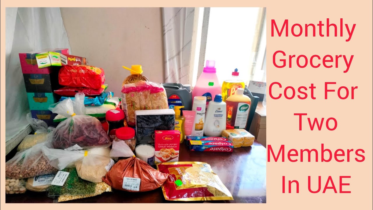 Monthly Grocery Costs For Two Members In  UAE || UAE Mein 2 Logon Ke Liye Grocery Ka Kharcha 